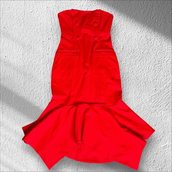 Chrissy Teigan X Revolve Medium Red Landon Dress Strapless NWT Sexy Hottie Date - Picture 2 of 12
